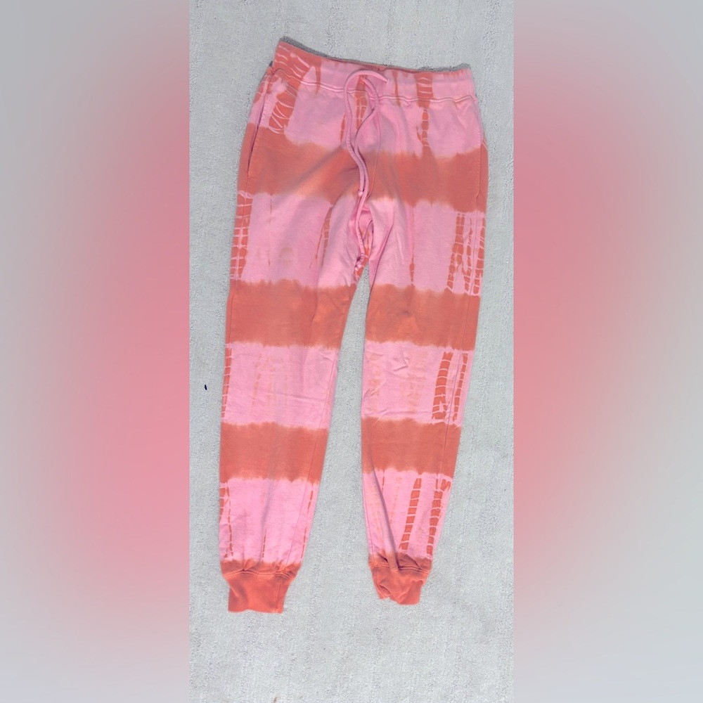 ROLLER RABBIT - SIZE SMALL - PINK AND ORANGE TIE DYE SWEATPANTS